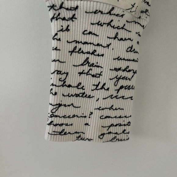 Lululemon Scuba Hoodie II White & Black Manifesto Script size 6 rare - Picture 12 of 16